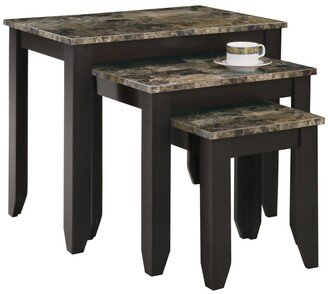 Monarch Specialties 3 Piece Nesting Table Set