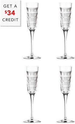Vendome Flutes (Set Of 4) With $36 Credit-AA