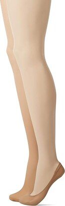 Womens Control Top Pantyhose (Little Color) Hose