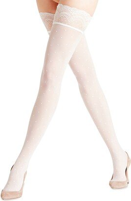 Polka-Dot Stay-Up Tights