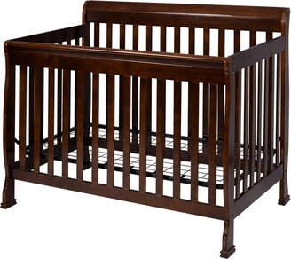 Coffee Pine Wood Baby Toddler Bed Convertible Crib Nursery