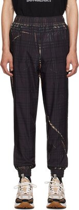 Black Sliced Lounge Pants