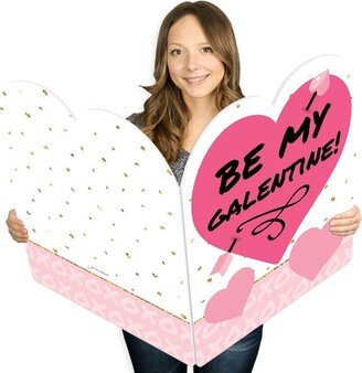 Big Dot of Happiness Be My Galentine - Valentine's Day Giant Greeting Card - Big Shaped Jumborific Card