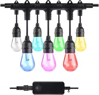 Solana 36Ft Smart String Light Kit With Shatter Resistant Rgb Color Changing Led Light Bulbs, 2Pk
