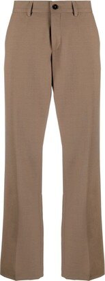 Straight-Leg Mid-Rise Trousers