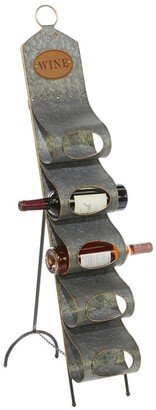 Peyton Lane Grey Standing Wine Rack