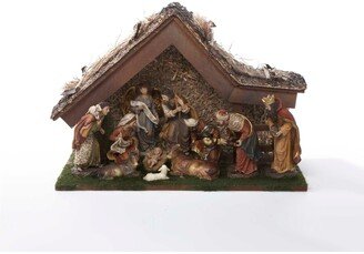 Kurt S. Adler, Inc. Kurt Adler 12-Inch Nativity Set with Stable and 10 Figures