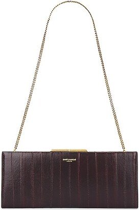 Small Eel Midnight Pochette in Burgundy