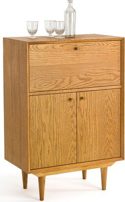 La Redoute Interieurs Quilda Vintage Oak Bar Cabinet