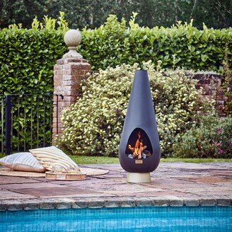 Ivyline Outdoor Leo Fireplace Black