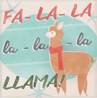 June Erica Vess Llama Retro Christmas Iv Canvas Art - 20