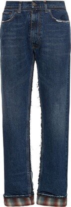 Distressed cotton denim jeans-AA