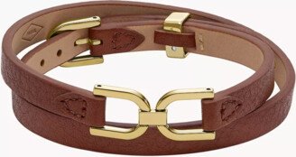 Heritage D-Link Red Mahogany Leather Bracelet JF04526710
