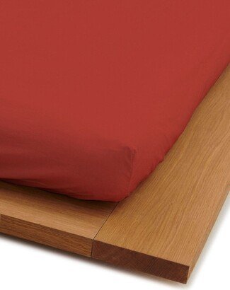 Percale fitted sheet (160x200x30cm)