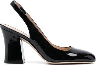 Curveblock 85mm slingback pumps