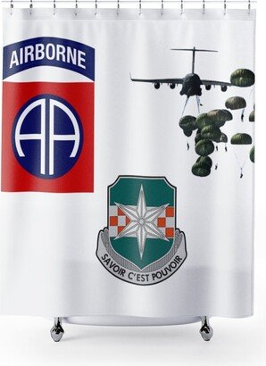 82nd Airborne, 313Th Military Intelligence, Shower Curtain, Military, Veteran, Soldier, Army