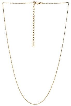 Thin Gourmette Chain Necklace in Metallic Gold