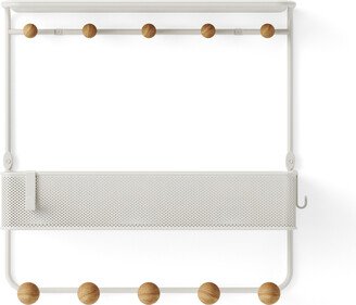 Umbra Estique Shelf With Hooks White/Natural
