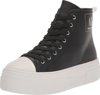 A|X Armani Exchange Women's James Platform Basics by Armani Hightop Sneakers