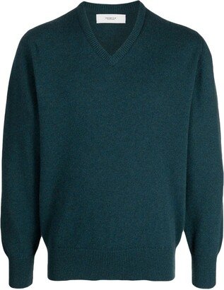 4 Ply V-neck cashmere jumper-AC