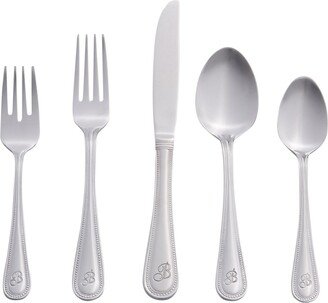 Riverridge Beaded 46 Piece Monogrammed Flatware Set - B, Service for 8