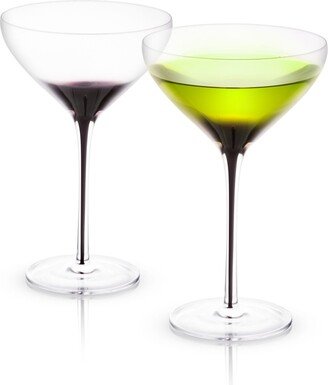 Black Swan Martini Glasses Set of 2