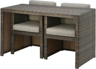 National Tree Company 3Pc All-Weather Wicker Balcony Set