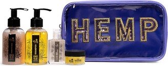 The Hemp Philosophy Women's 4-Piece Large Hemp Metalic Travel Kit