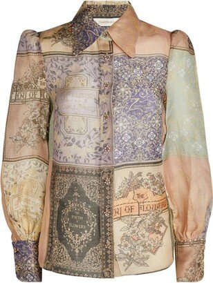 Book Print Lyrical Blouse