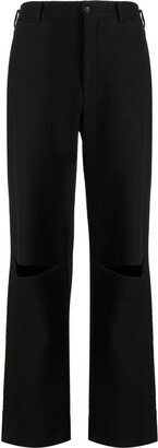 Cut-Out Straight-Leg Trousers