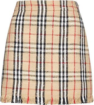 Vintage Checked Pattern Mini Skirt