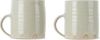 Lily Pearmain Beige Finger Print Mug Set