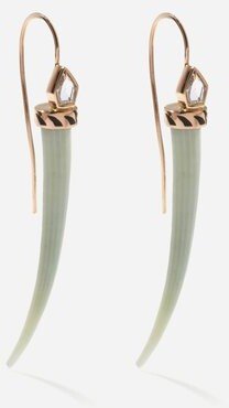 Deco Jali Topaz & 18kt Rose-gold Earrings