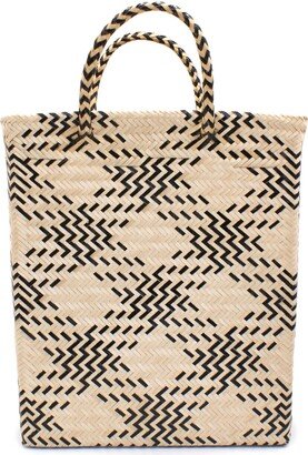 Washein Amalfi Medium Black Straw Basket Bag