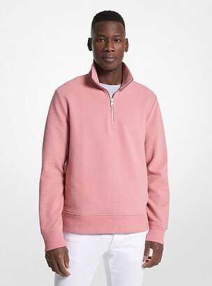 Cotton Blend Half-Zip Sweater