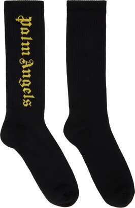 Black Classic Logo Socks