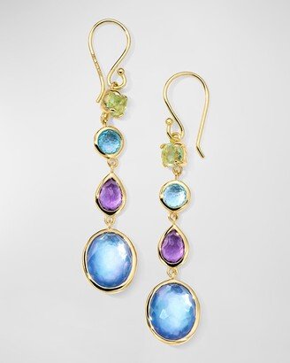 18K Gold Rock Candy 4-Stone Linear Drop Earrings in Alpine