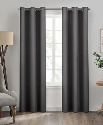 Kendall Grommet Solid Textured Thermaback Blackout Curtain Panel, 63 x 42