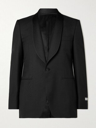 Satin-Trimmed Wool and Mohair-Blend Tuxedo Jacket