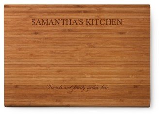 Cutting Boards: My Kitchen Cutting Board, Bamboo, Rectangle Ornament, White