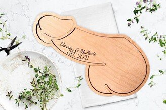 Anniversary Gag Gift Funny Cockuterie Board Charcuterie Tray Personalized With Name