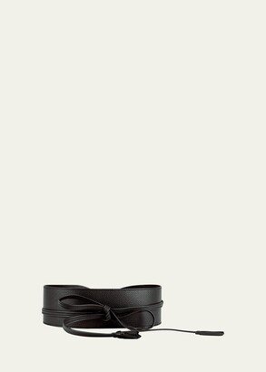 Vaincourt Paris L'ingenieuse Pebbled Leather Belt