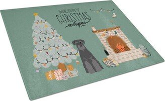 CK7595LCB Black Standard Schnauzer Christmas Everyone Glass Cutting Board