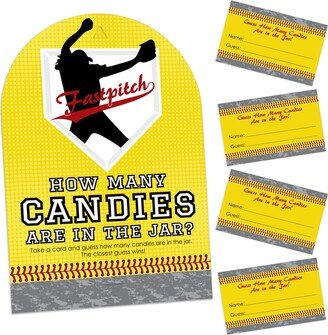 Big Dot Of Happiness Grand Slam Fastpitch Softball Birthday or Baby Shower Game Candy Guessing Game