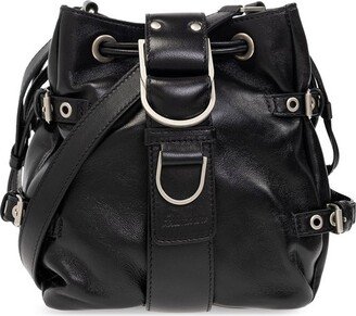 Buckle-Detailed Drawstring Bucket Bag