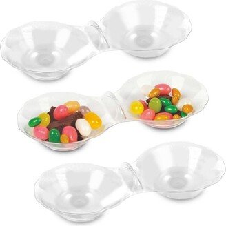 Clear Round 2-Hole Mini Plastic Candy Bowls (288 Bowls)