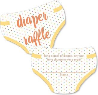 Big Dot of Happiness Baby Neutral - Diaper Shaped Raffle Ticket Inserts - Baby Shower Activities - Diaper Raffle Game - Set of 24