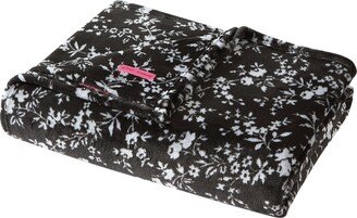 Closeout! Pretty Floral Ultra Soft Plush Blanket, King