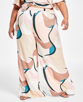 Nina Parker Trendy Plus Size Wide-Leg Pants, Created for Macy's