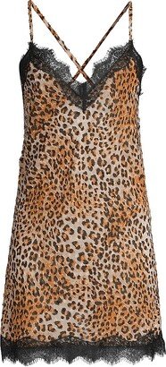 Angela Leopard-Print Chemise